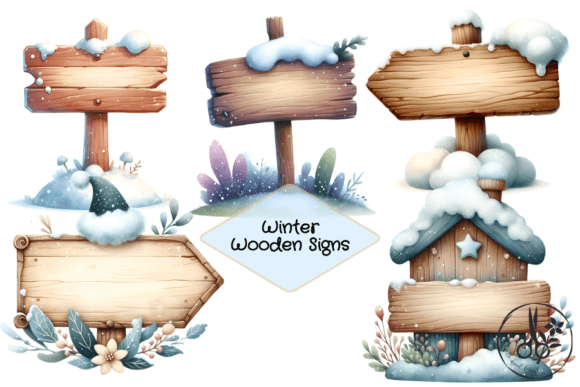 Download Winter Wooden Sign Posts - Posts Collection