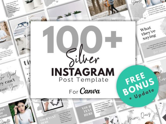 Download Silver Instagram Post Template Canva - Post template Collection