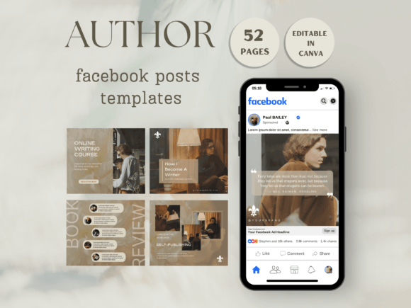 Download Facebook Posts Template for Authors - Posts Collection