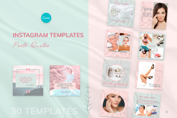 Download Instagram Posts &amp; Quotes, Canva Template - Posts Collection