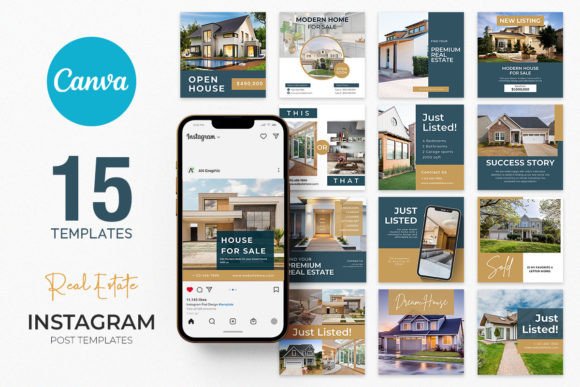 Download 15 Real Estate Instagram Post Templates - Post template Collection