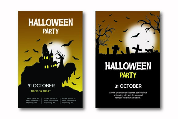 Download Halloween Party Template Leaflet Vector - Leaflet Collection