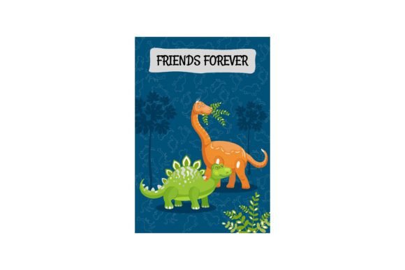 Download Leaflet Designs with Funny Dinos. Colorf - Leaflet Collection
