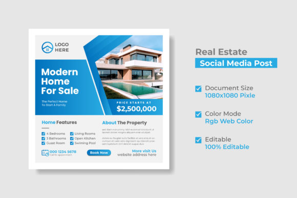 Download Real Estate Social Media Post Template - Post template Collection